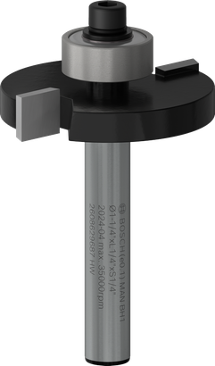 Broca ranuradora Bosch PRO con vástago de 1/4 de pulgada para cortes precisos.